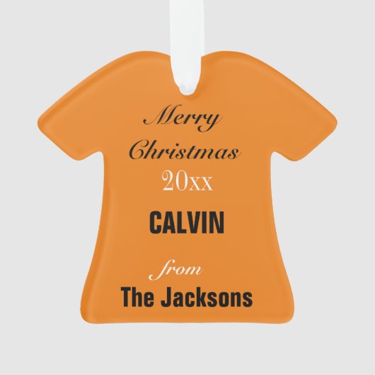 Baltimore Baseball Jersey Ornament (Rückseite)