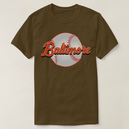Baltimore Baseball Vintag Baseball Teamgeschenk T-Shirt (Design vorne)