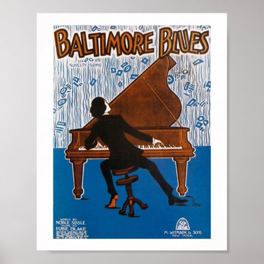 Baltimore Blues Vintage Notenblatt-Cover Poster (Vorne)