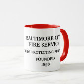 Baltimore City Fire Service Tasse (VorderseiteRechts)