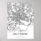 Baltimore City Map Poster (Vorne)