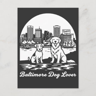 Baltimore City Maryland Hunde Liebhaber Postkarte
