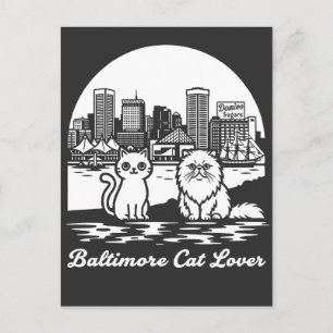 Baltimore City Maryland Katzenliebhaber Postkarte