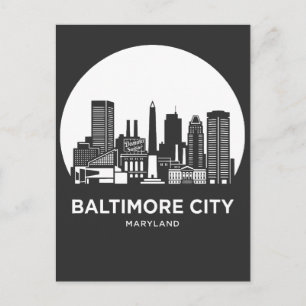 Baltimore City Maryland Postkarte