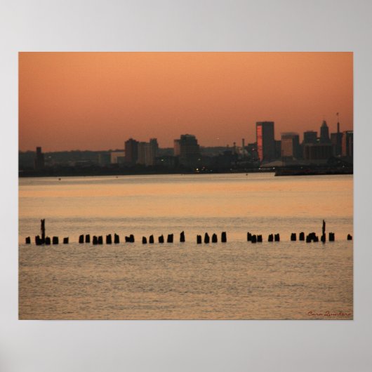 Baltimore City Sunset Poster (Vorne)