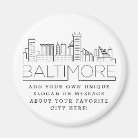 Baltimore | Custom City Message oder Slogan Magnet
