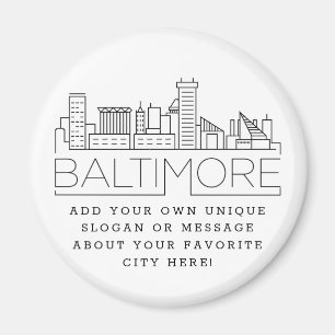 Baltimore   Custom City Message oder Slogan Magnet