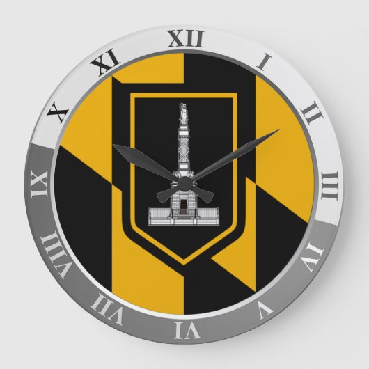 Baltimore flag Large Clock Große Wanduhr (Vorderseite)