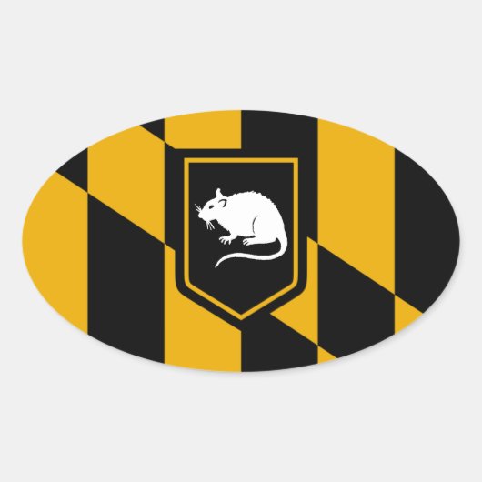 Baltimore Flag Rat Ovaler Aufkleber (Vorderseite)