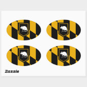 Baltimore Flag Rat Ovaler Aufkleber (Blatt)