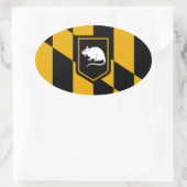 Baltimore Flag Rat Ovaler Aufkleber (Tasche)