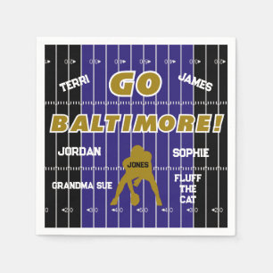Baltimore Football Family Paper Napkin Serviette