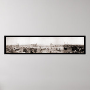 Baltimore-Hafen nach dem Feuer-Foto 1904 Poster