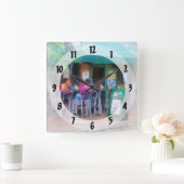 Baltimore - Happy Hour in Fells Point Quadratische Wanduhr (Zuhause)