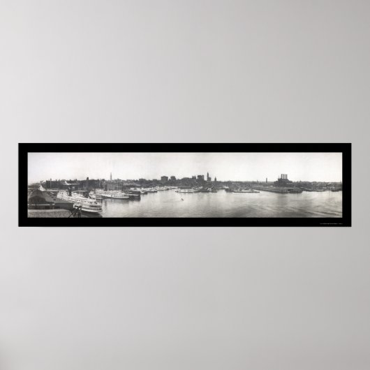 Baltimore Harbour, MD Foto 1912 Poster (Vorne)
