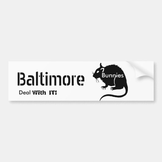 Baltimore"Häschen" RATTEN Abkommen mit IHM! Autoaufkleber (Vorne)