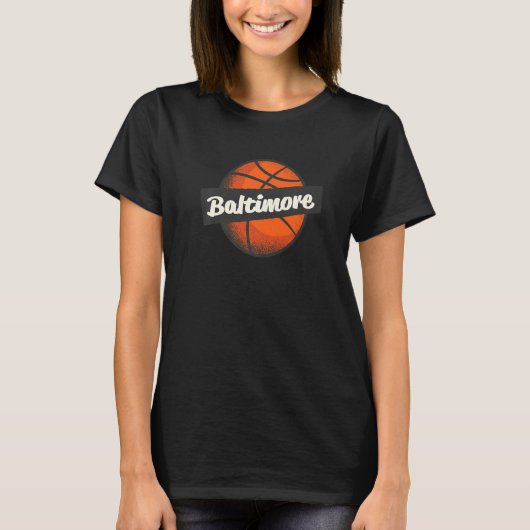 Baltimore Hometown Basketball Player Sports T-Shirt (Vorderseite)
