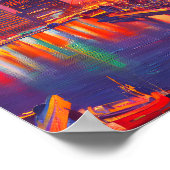 Baltimore Innenhafen bei Nacht Poster (Ecke)