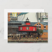 Baltimore Innenhof Seven Foot Knoll Leuchtturm Postkarte (Vorne/Hinten)