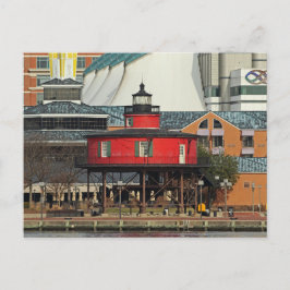 Baltimore Innenhof Seven Foot Knoll Leuchtturm Postkarte