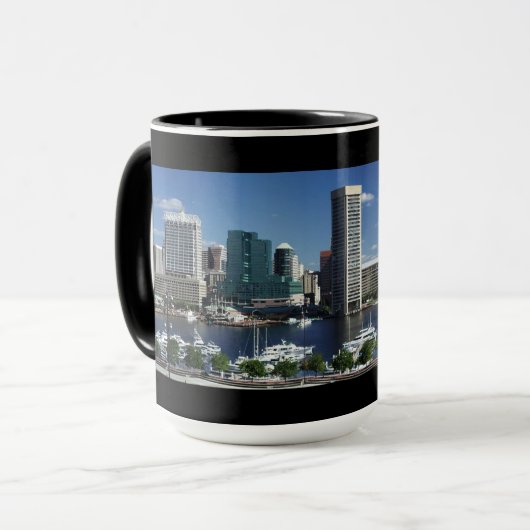 Baltimore Inner Harbour Panorama Tasse (Vorderseite Links)
