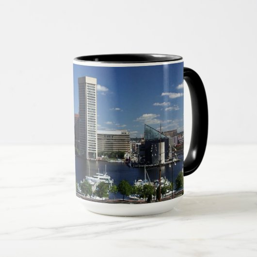 Baltimore Inner Harbour Panorama Tasse (VorderseiteRechts)