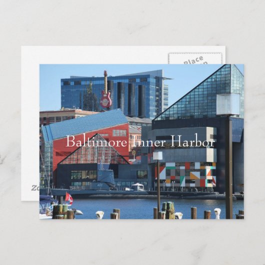 Baltimore Inner Harbour Postkarte (Vorne/Hinten)