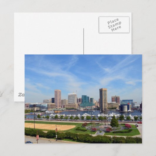 Baltimore Inner Harbour Postkarte (Vorne/Hinten)