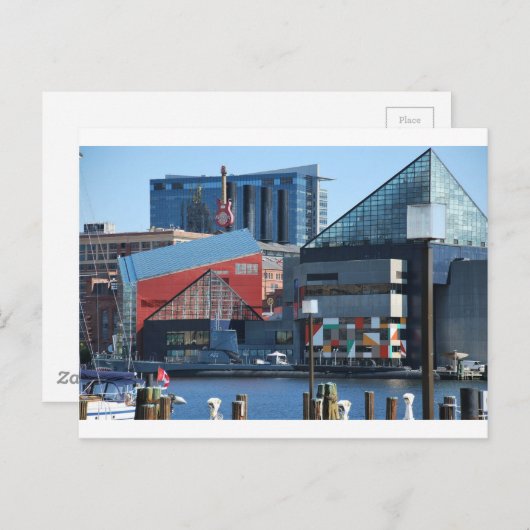 Baltimore Inner Harbour Postkarte (Vorne/Hinten)