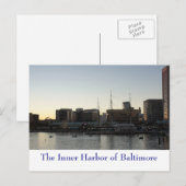 Baltimore Inner Harbour Postkarte (Vorne/Hinten)