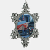 Baltimore Inner Harbour Schneeflocken Zinn-Ornament (Links)