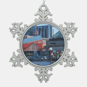 Baltimore Inner Harbour Schneeflocken Zinn-Ornament