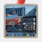 Baltimore Inner Harbour Silbernes Ornament (Vorne)