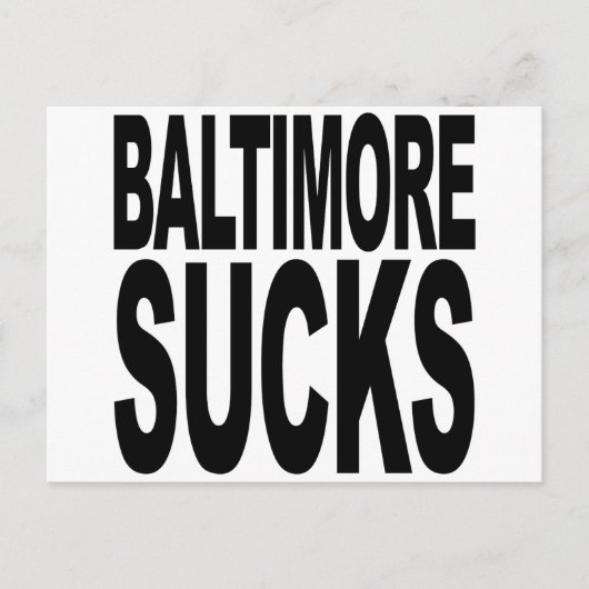 Baltimore Ist zum Kotzen Postkarte (Vorderseite)