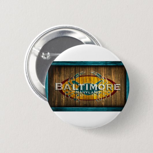 Baltimore-Krabbe Button (Vorne & Hinten)