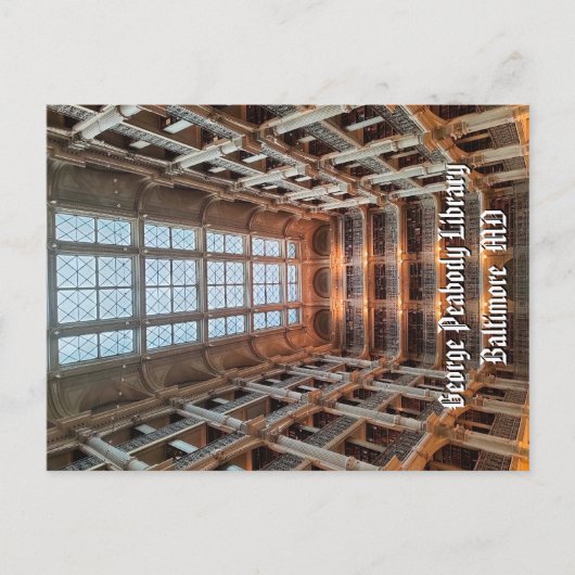 Baltimore Landmarks Postcard Peabody Library Photo Postkarte (Vorderseite)