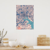 Baltimore - Maryland Breezy City Map Poster (Küche)