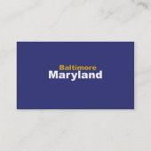Baltimore, Maryland Business Cards Visitenkarte (Rückseite)