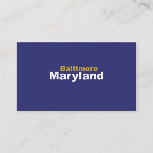Baltimore, Maryland Business Cards Visitenkarte (Vorderseite)
