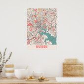 Baltimore - Maryland Chalk City Map Poster (Küche)