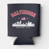 Baltimore Maryland Chic Cityscape Design Dosenkühler (Vorderseite)