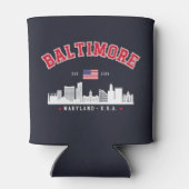 Baltimore Maryland Chic Cityscape Design Dosenkühler (Rückseite)