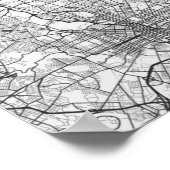 Baltimore Maryland City Skyline mit Karte Poster (Ecke)