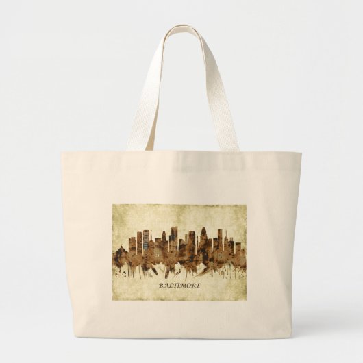 Baltimore Maryland Cityscape Jumbo Stoffbeutel (Vorne)
