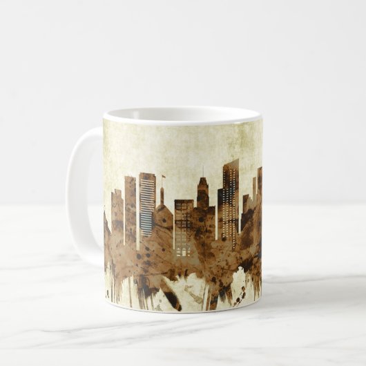 Baltimore Maryland Cityscape Kaffeetasse (Vorderseite Links)