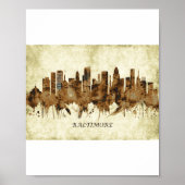 Baltimore Maryland Cityscape Poster (Vorne)