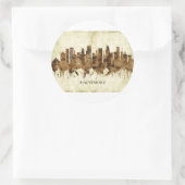 Baltimore Maryland Cityscape Runder Aufkleber (Tasche)