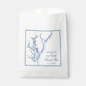 Baltimore Maryland Elegant Navy Hochzeit Geschenktütchen (Vorderseite)