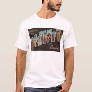 Baltimore, Maryland - große Buchstabe-Szenen 3 T-Shirt