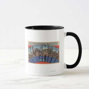 Baltimore, Maryland - große Buchstabe-Szenen Tasse